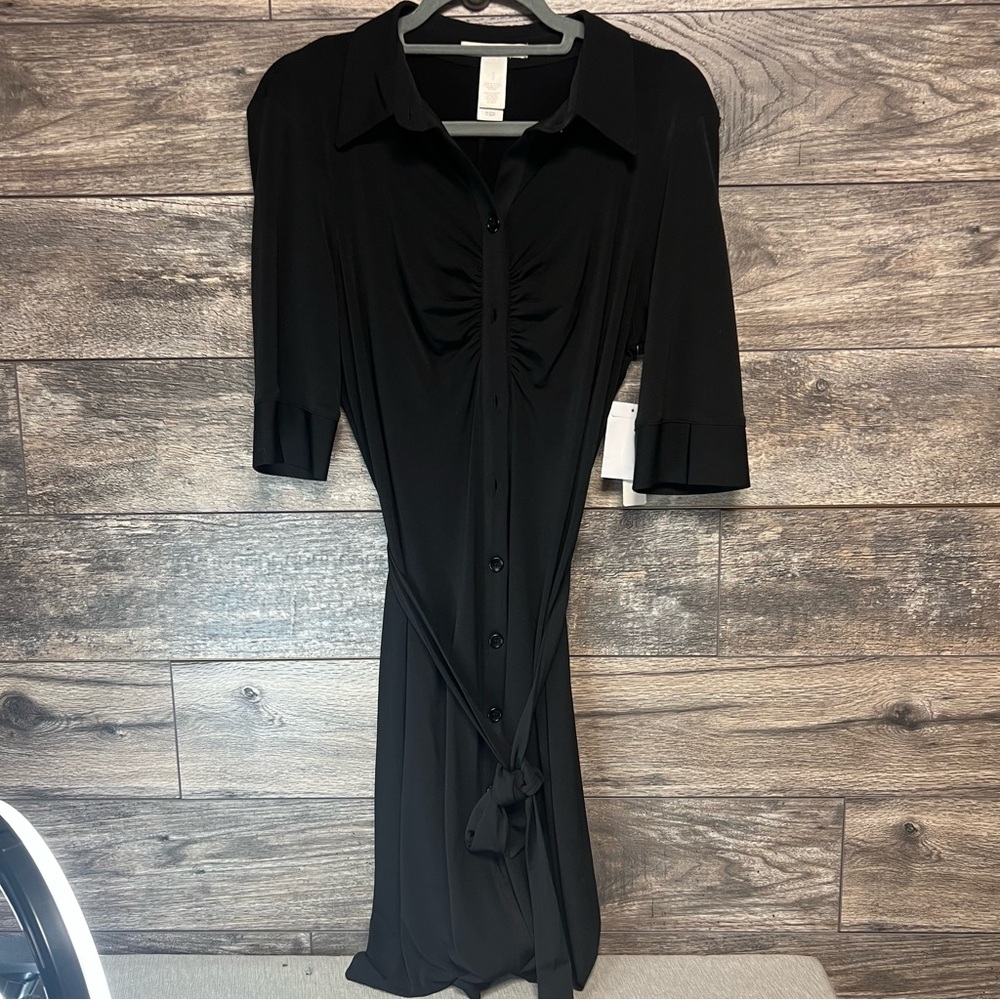 Laundry by Shelli Segal black shirt dress in size 12. New with tags.